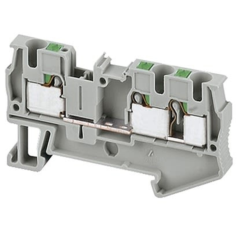 Schneider Electric NSYTRP Series Terminal Block, 3-Way, 4mm² Wire Push-in