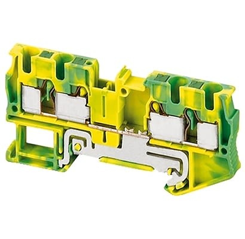 Schneider Electric NSYTRP Series Terminal Block, 4-Way, 4mm² Wire Push-in