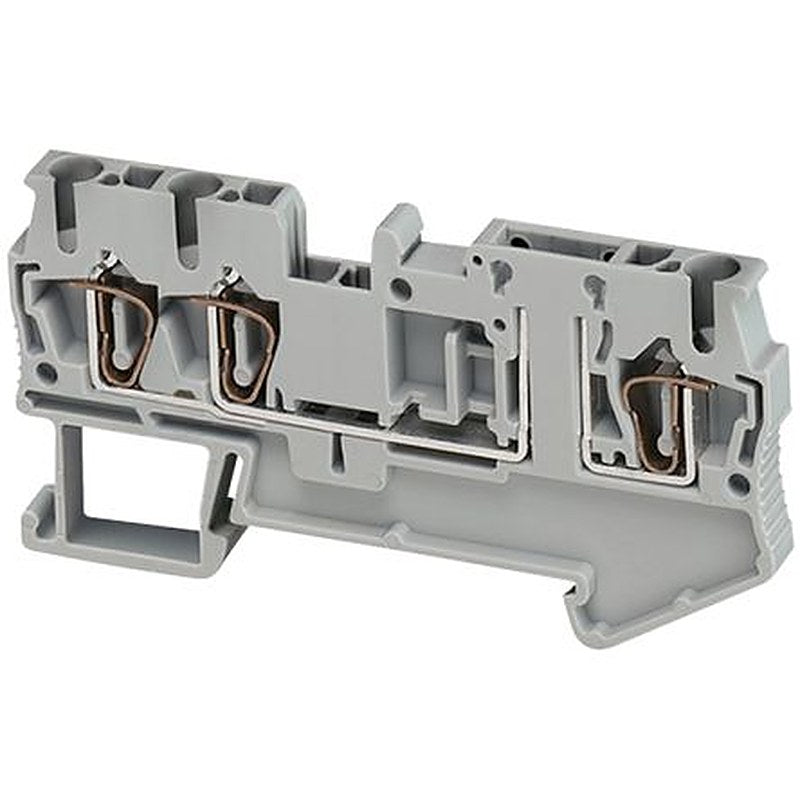 Schneider Electric NSYTRR23TB NSY Series DIN Rail Terminal Block Grey, 4mm², Spring Terminal