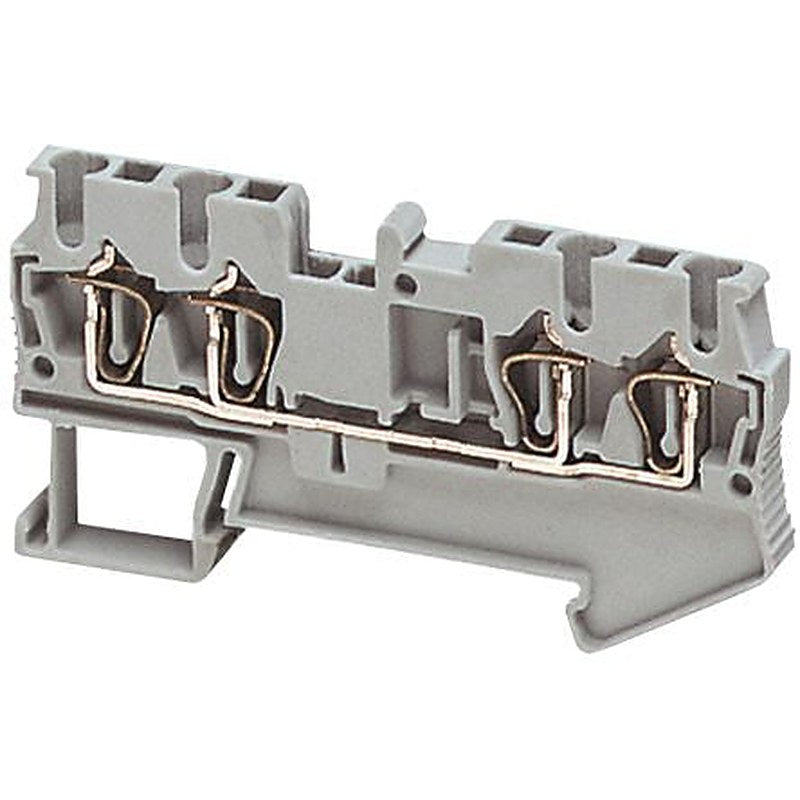 Schneider Electric NSYTRR24 Linergy TR Series Feed Through Terminal Block Grey, 2.5mm², 1-Level, Spring, ATEX