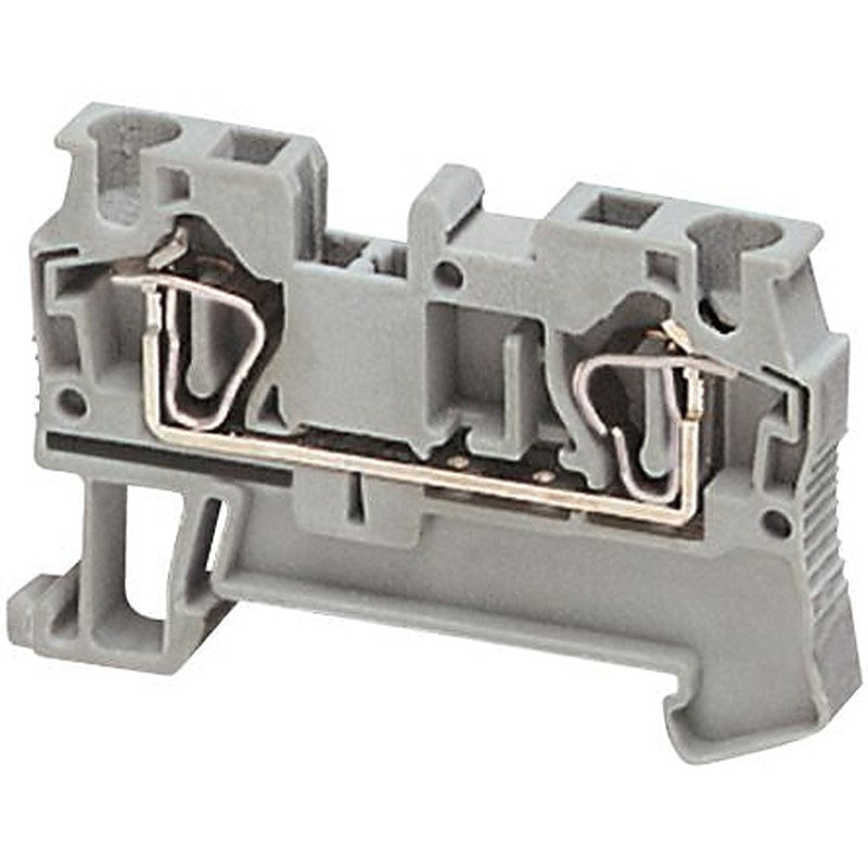 Schneider Electric NSYTRR42 Linergy TR Series Feed Through Terminal Block Grey, 4mm², 1-Level, Spring Terminal, ATEX