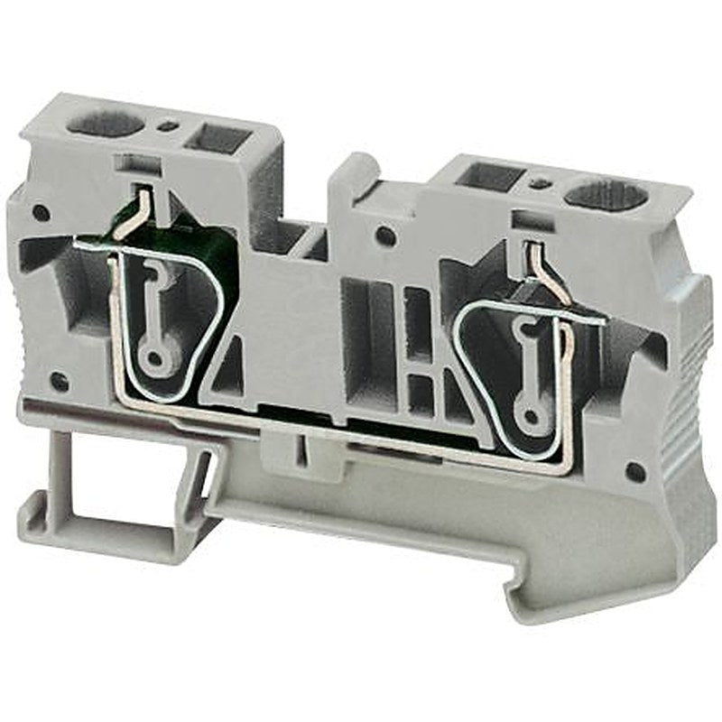 Schneider Electric NSYTRR62 Linergy TR Series Feed Through Terminal Block Grey, 6mm², 1-Level, Spring, ATEX