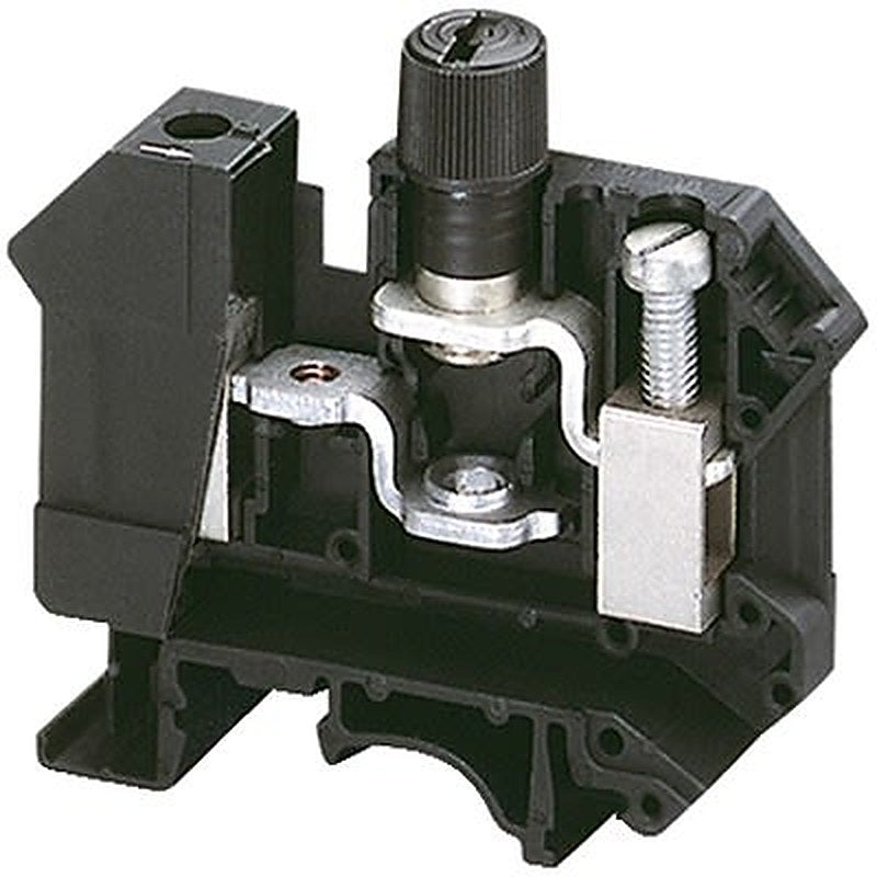 Schneider Electric NSYTRV162SF NSY Series DIN Rail Terminal Block Black, 16mm², 1-Level Fused, Screw