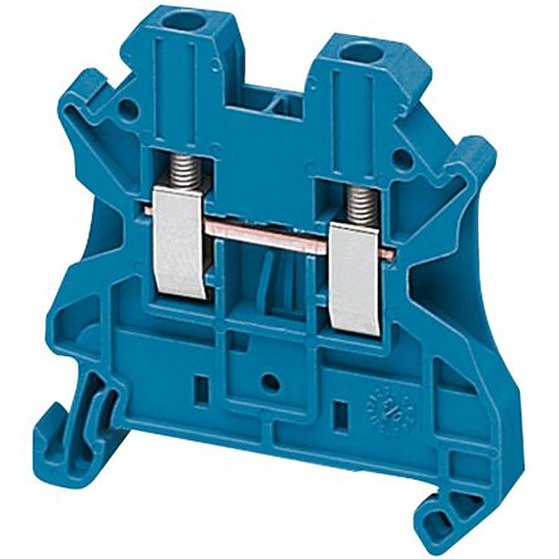 Schneider Electric NSYTRV22BL Linergy TR Series Feed Through Terminal Block Blue, 2.5mm², 1-Level, Screw, ATEX