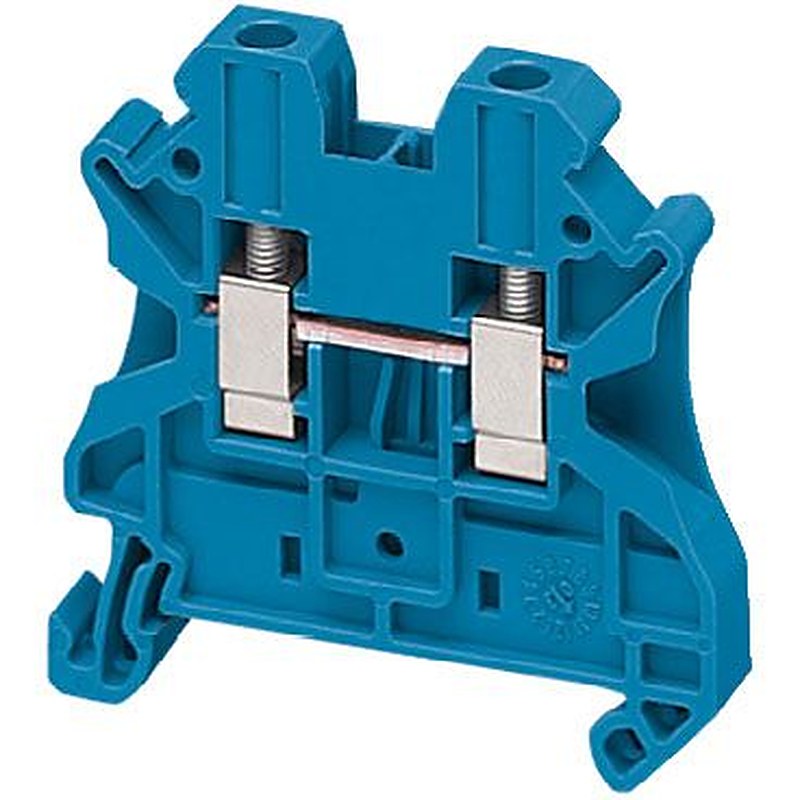 Schneider Electric NSYTRV42BL Linergy TR Series Feed Through Terminal Block Blue, 4mm², 1-Level, Screw, ATEX
