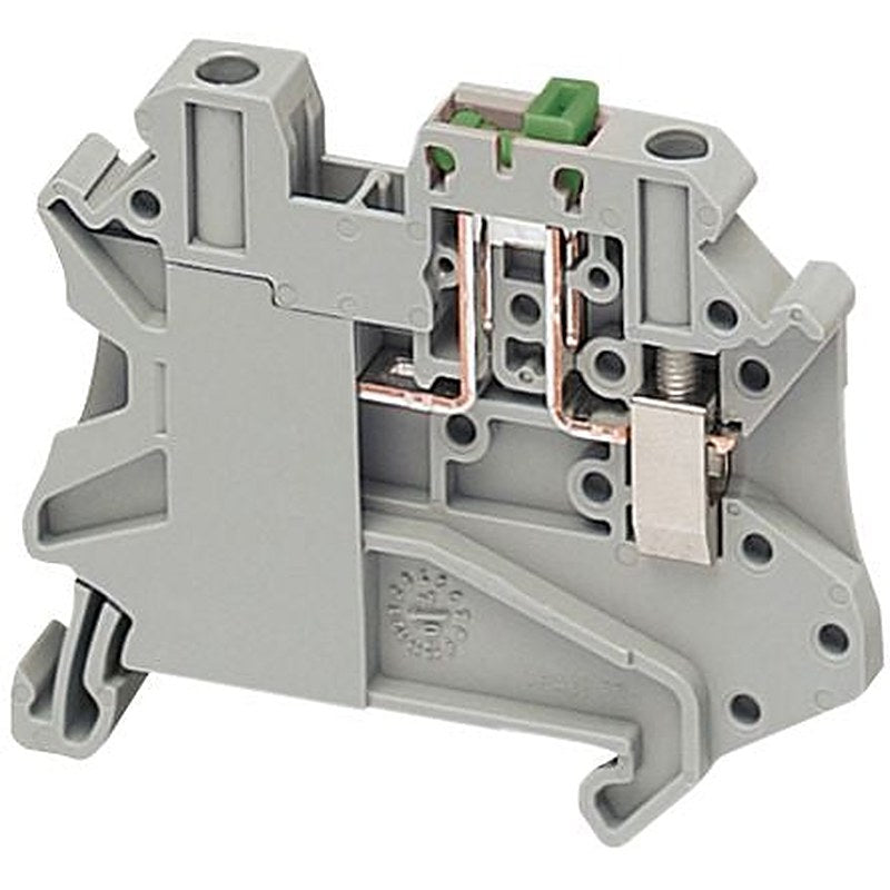 Schneider Electric NSYTRV42SC Linergy TR Series Knife Disconnect Terminal Block Grey, 4mm², 1-Level, Screw