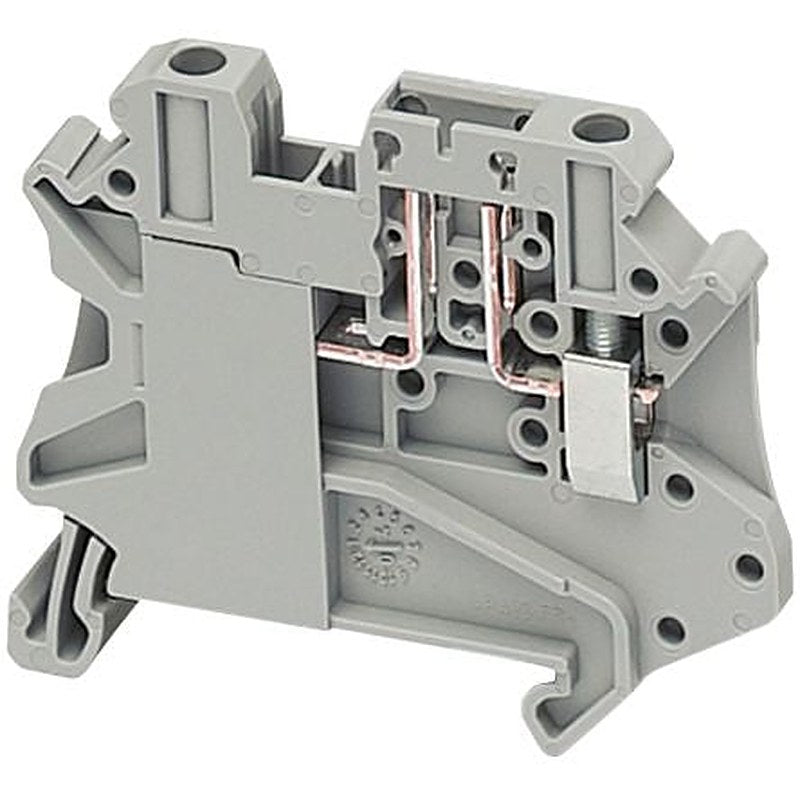 Schneider Electric NSYTRV42TB NSYTR Series DIN Rail Terminal Block Grey, 4mm², 1-Level, Spring Terminal, CSA