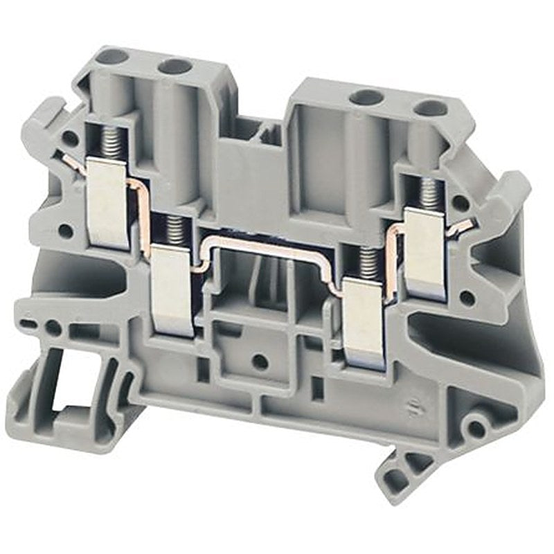 Schneider Electric NSYTRV44 Linergy TR Series Feed Through Terminal Block Grey, 4mm², 1-Level, Screw, ATEX