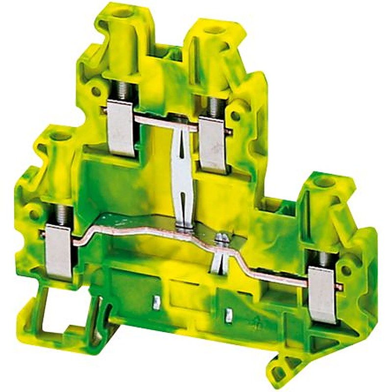 Schneider Electric 2-Way Protective earth Earth Terminal Block, 4mm², Screw, Polyamide 66 Housing, ATEX