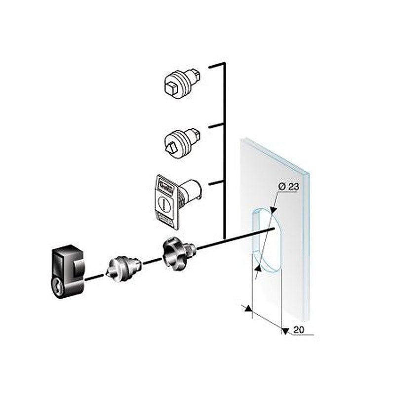 Schneider Electric PanelSeT Series 6.5 mm Triangular Lock For Use With Spacial CRN