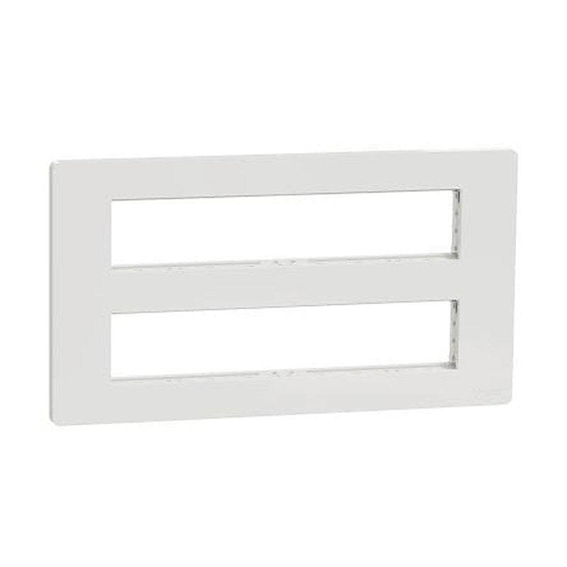 Schneider Electric White 2 Gang Cover Plate Thermoplastic Mounting Frame