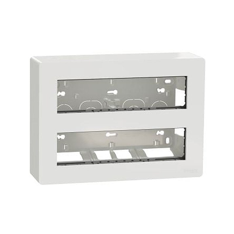Schneider Electric White ABS Unica Control Station Enclosure - 10 Hole