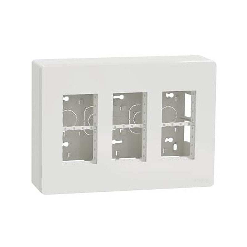 Schneider Electric White ABS Unica Control Station Enclosure - 4 Hole