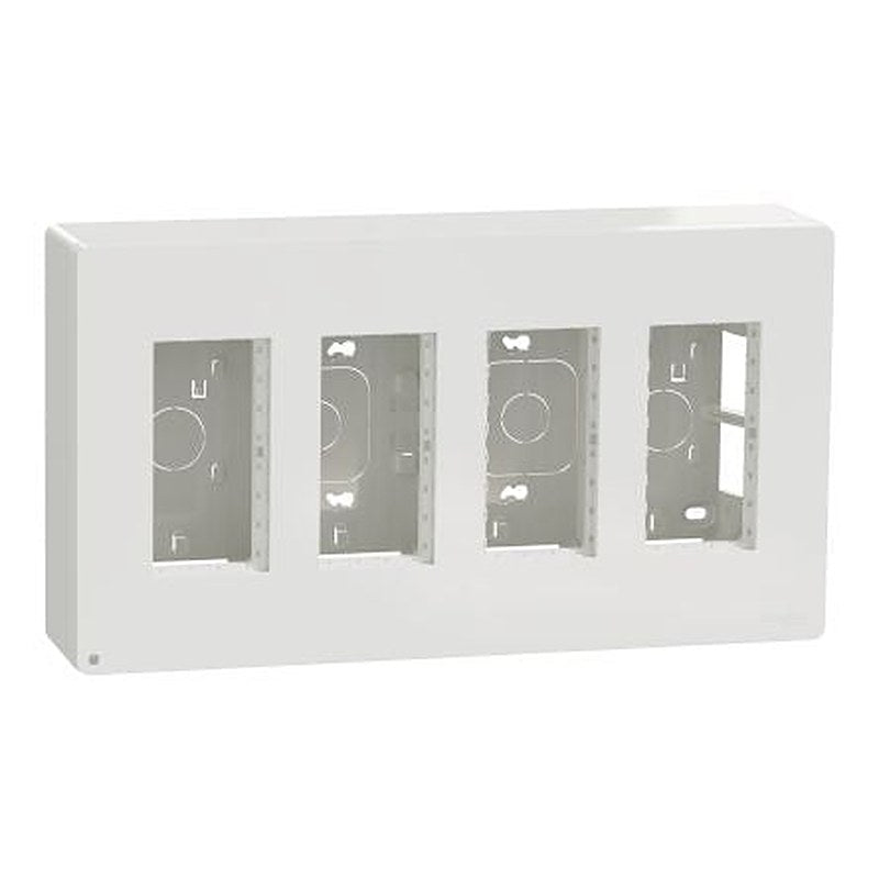 Schneider Electric White ABS Unica Control Station Enclosure - 4 Hole