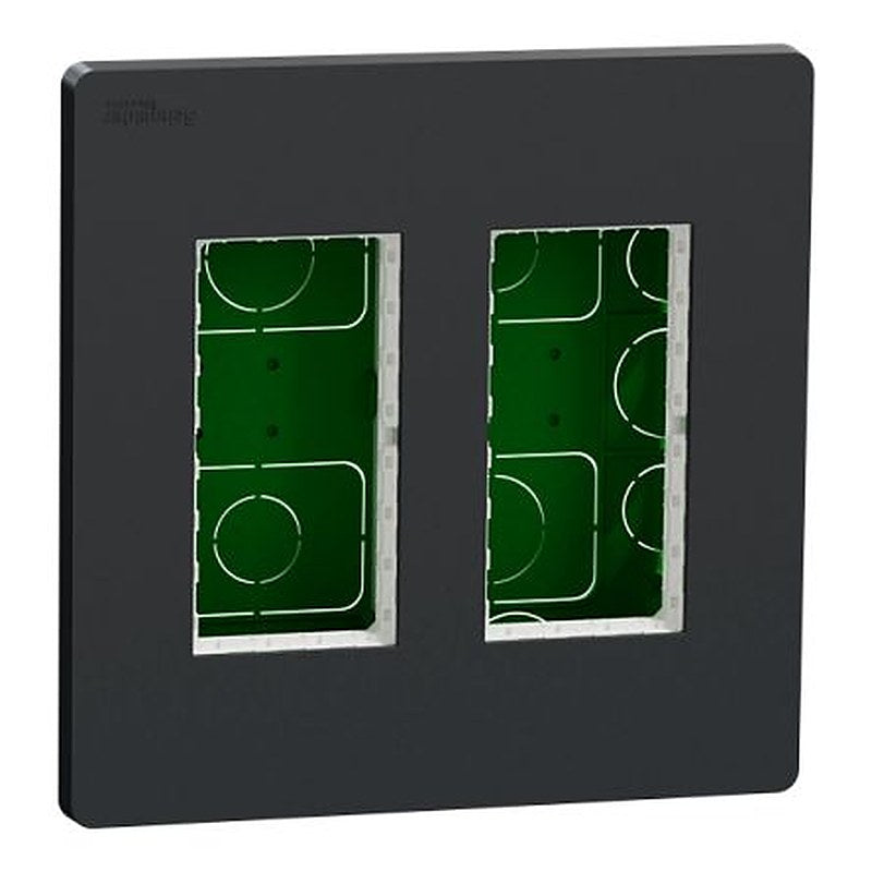 Schneider Electric New Unica Anthracite ABS Back Box Mounting Frame, Flush Mount 165 mm 165mm 62 mm
