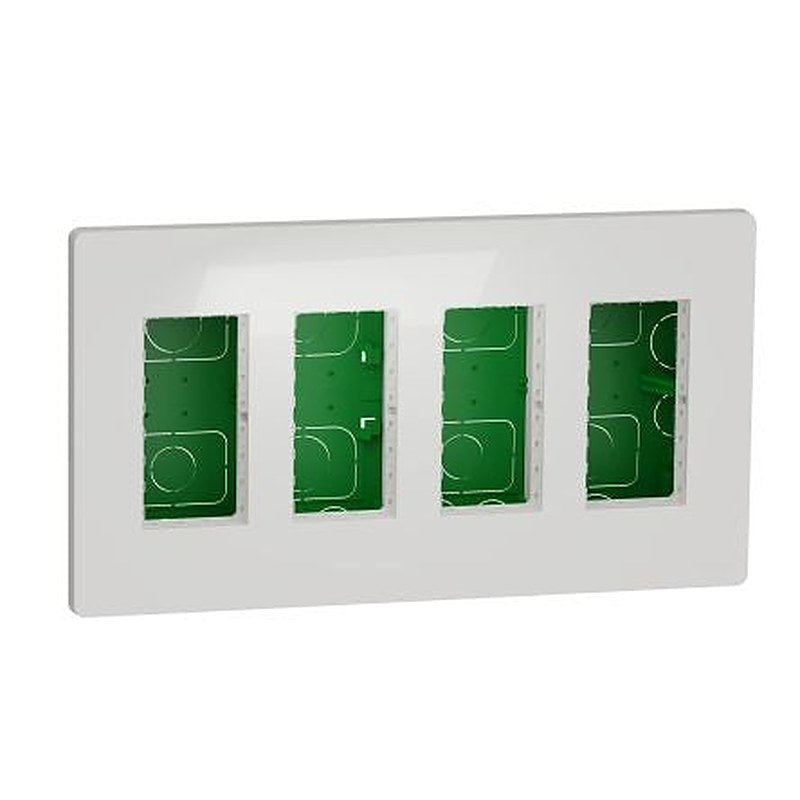 Schneider Electric White ABS Unica Control Station Enclosure - 4 Hole