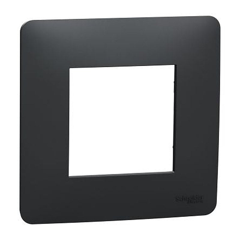 Schneider Electric Grey, Black 1 Gang Cover Plate Thermoplastic Cover Plate