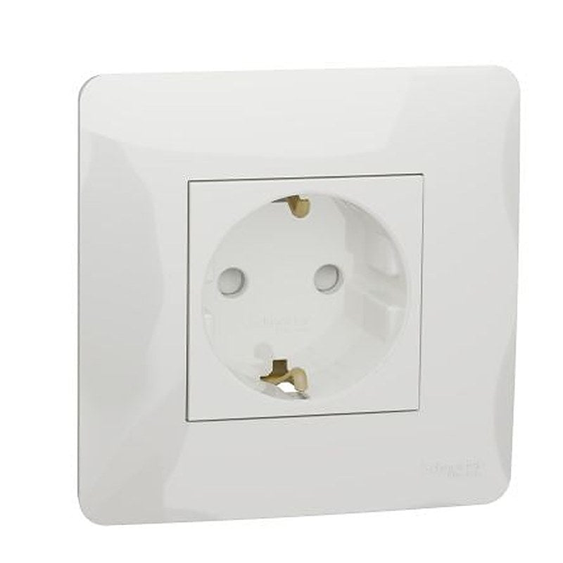 Schneider Electric, Unica IP21D White Socket, 2P+PE, Rated At 16A, 250V
