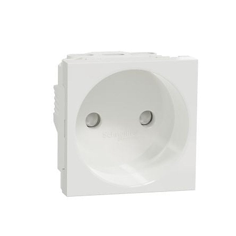 Schneider Electric, Unica IP4X White Socket, 2, Rated At 16A, 250V