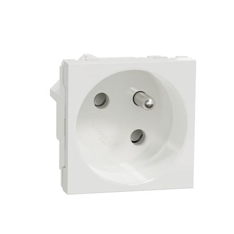 Schneider Electric, Unica IP3X White Socket, 2P+PE, Rated At 16A, 250V