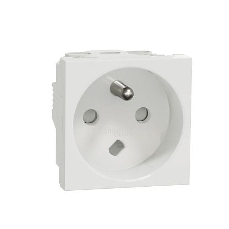 Schneider Electric, Unica IP3X White Socket, 2P+PE, Rated At 16A, 250V