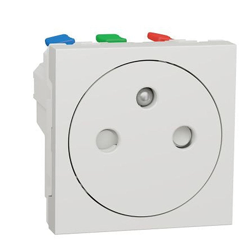 Schneider Electric, Unica IP4X White Socket, 2P+PE, Rated At 16A, 250V