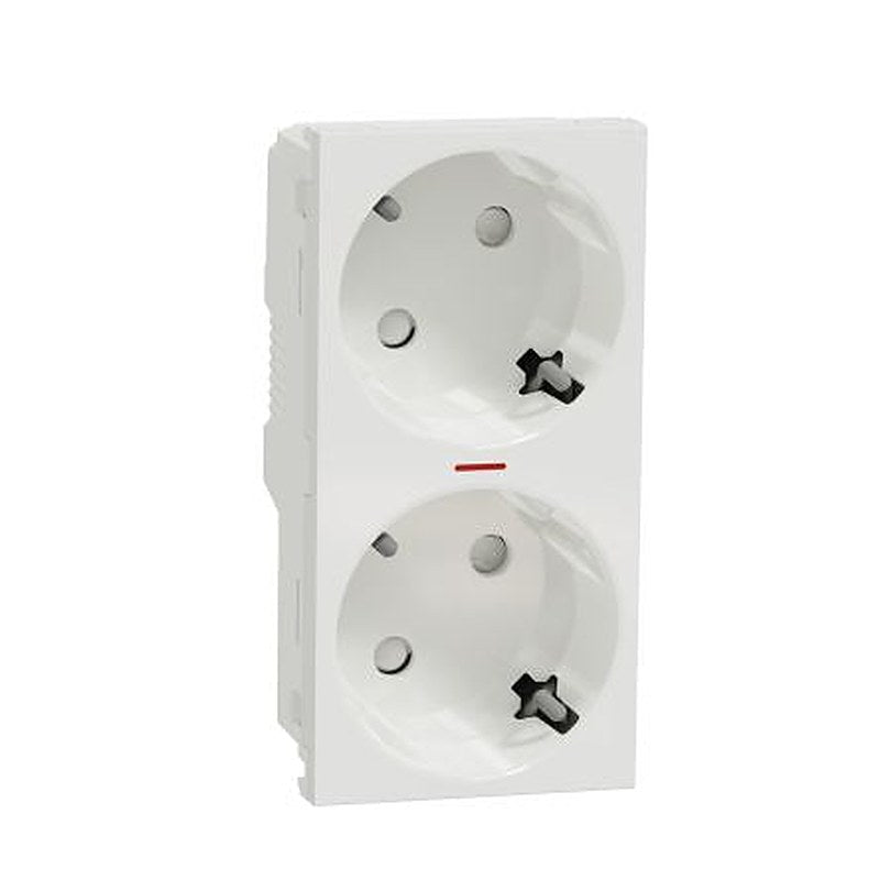 Schneider Electric, Unica IP21D White Socket, 2P+PE, Rated At 16A, 250V