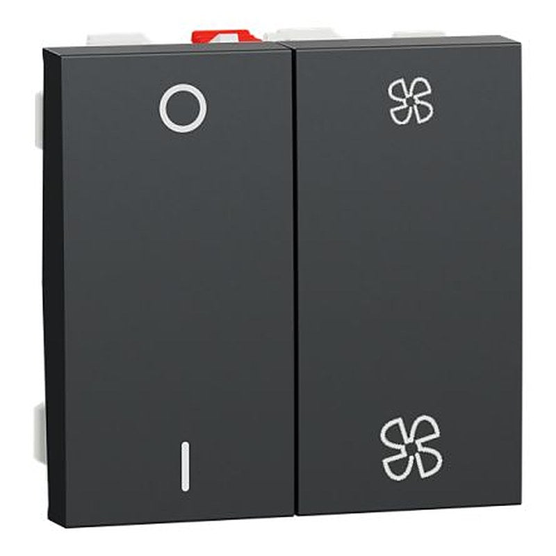Schneider Electric Anthracite, 2 Way On-Off, 1 Gang, New Unica
