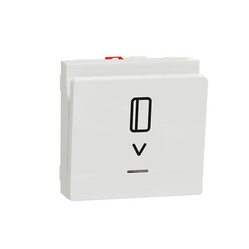 Schneider Electric White Key Card Switch 10A Unica Series
