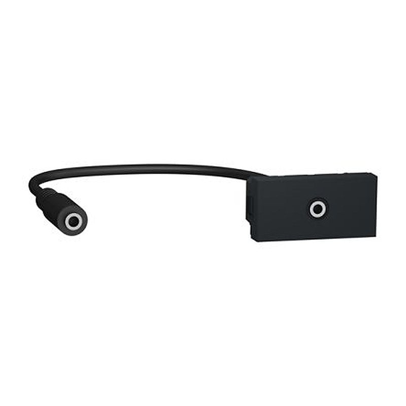 Schneider Electric Mini Jack Anthracite Female 1 Outlet TV Aerial Connector