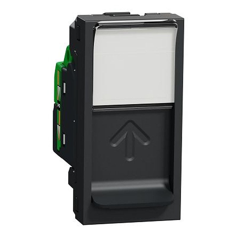 Schneider Electric Unica Anthracite 1 Gang Plug Socket, RJ45