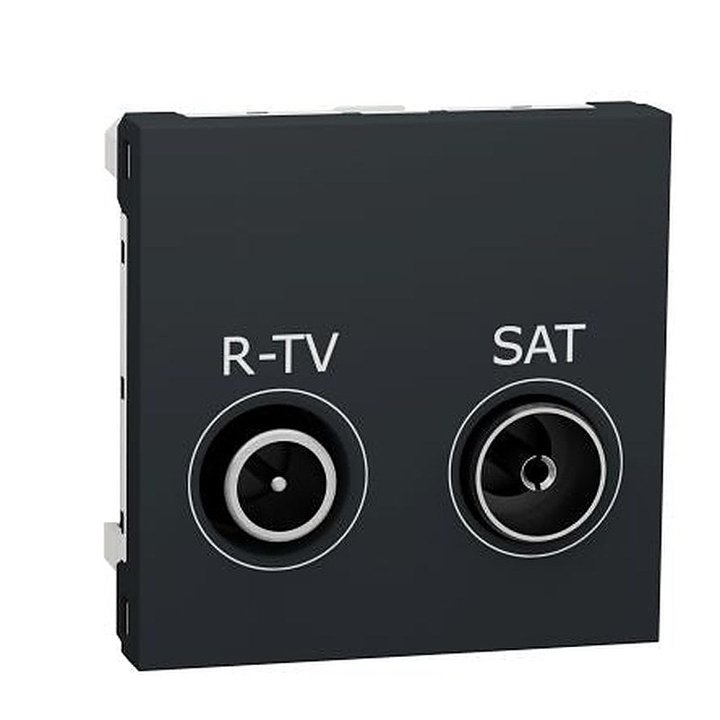 Schneider Electric Unica Anthracite Plug Socket