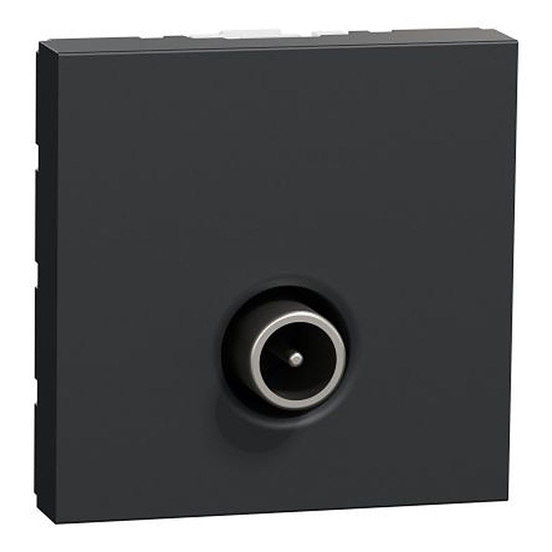 Schneider Electric Unica Anthracite 1 Gang Plug Socket