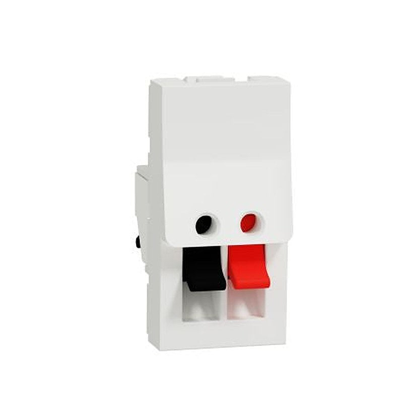 Schneider Electric, Unica IP2XC White Clip Mount Vertical Socket