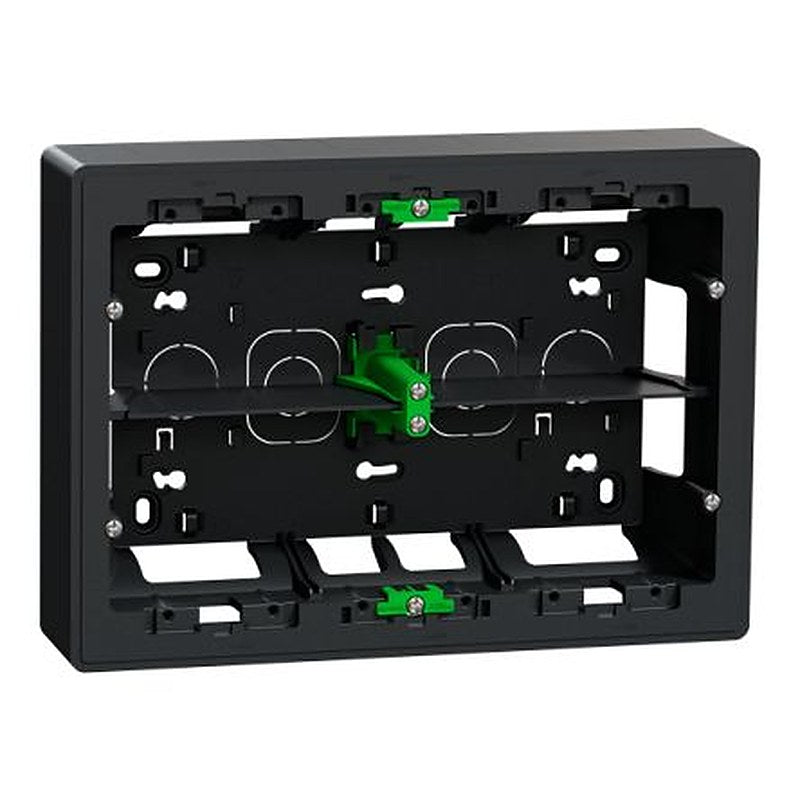 Schneider Electric New Unica Anthracite ABS Back Box Mounting Frame, Surface Mount 165 mm 230mm 50 mm