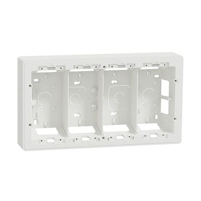 Schneider Electric White ABS Unica Control Station Enclosure - 4 Hole