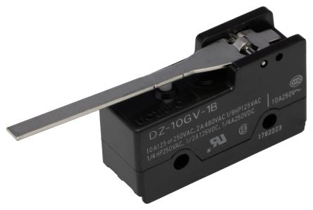 Omron DZ Series Lever Limit Switch, DPDT, IP00, 250V ac, 10A