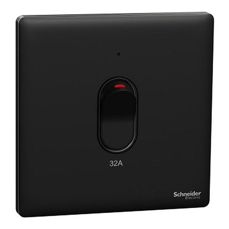 Switch, Unica X, 32A, 250V, 1 gang, 2 pole, with LED, jet black (Switch Unica X) is a Schneider Electric product. Designed for reliable performance and long service life. Available across Iraq — contact us for pricing and delivery options.