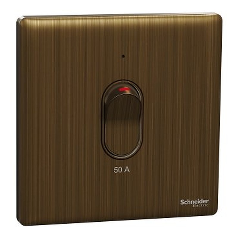 Switch, Unica X, 50A, 250V, 1 gang, 2 pole, with LED, antique brass (Switch Unica X) is a Schneider Electric product. Designed for reliable performance and long service life. Available across Iraq — contact us for pricing and delivery options.