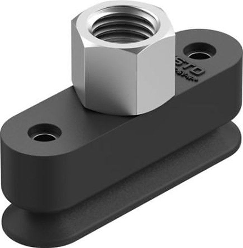 Festo 16 mm Flat Nitrile Rubber (NBR) Vacuum Cup OGVM-16X55-SV-N-G14F G 1/4