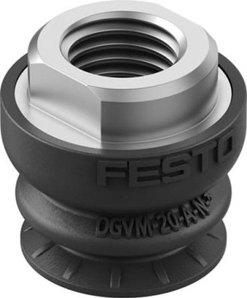 Festo 20 mm Bellow Nitrile Rubber (NBR) Vacuum Cup OGVM-20-A-N-G14F G 1/4