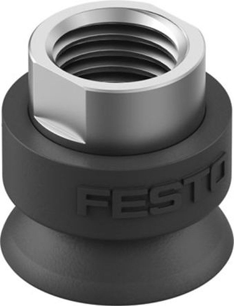 Festo 20 mm Round Nitrile Rubber (NBR) Suction Cup OGVM-20-G-N-G14F G 1/4