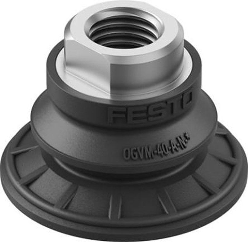 Festo 40 mm Bellow Nitrile Rubber (NBR) Vacuum Cup OGVM-40-A-N-G14F G 1/4
