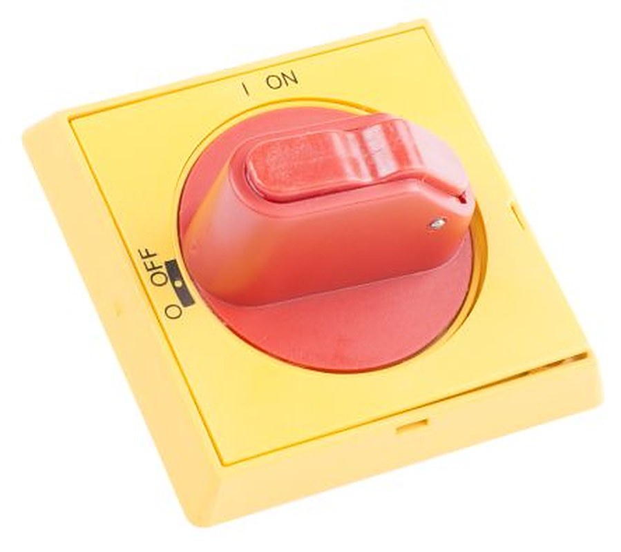 ABB Yellow, Red Rotary Handle, 43.5 mm, OH Series