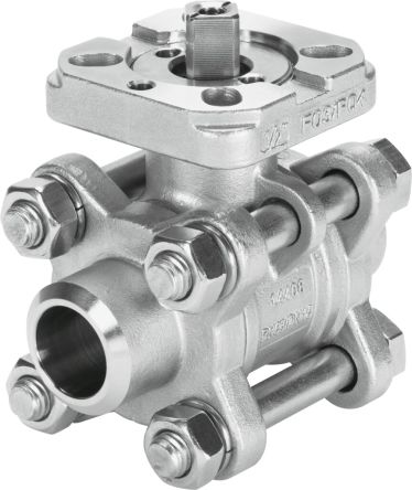 Festo Stainless Steel Threaded Weld-on End, Ball Valve