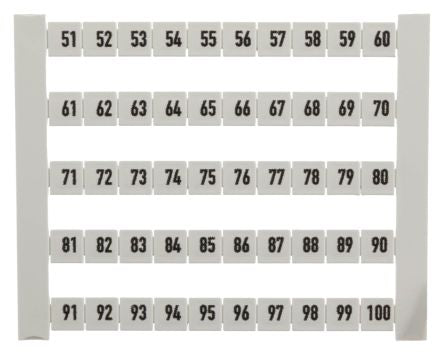 Weidmüller Terminal Marker for use with Terminal Block