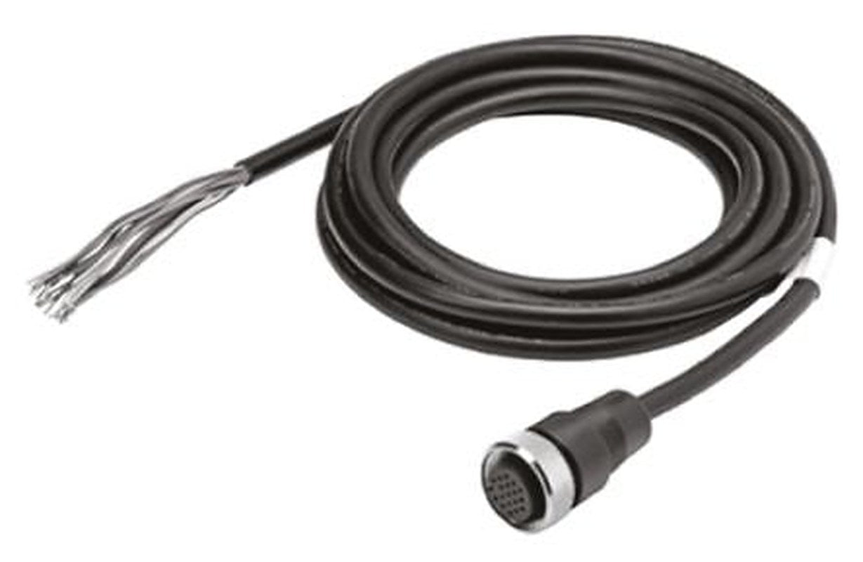 Omron 18 way 4 way 12 Pin M4 Connector Sensor Actuator Cable, 3 m