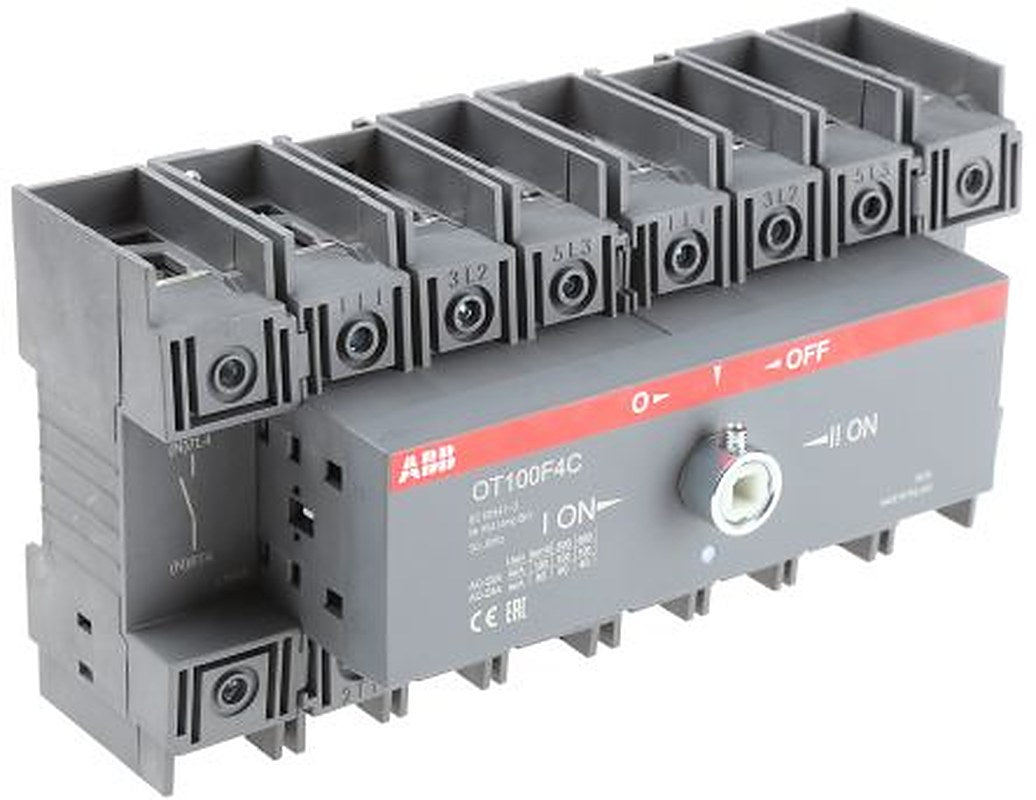 ABB 4-Pole DIN Rail Isolator Switch -, IP20, 100A, 37 kW