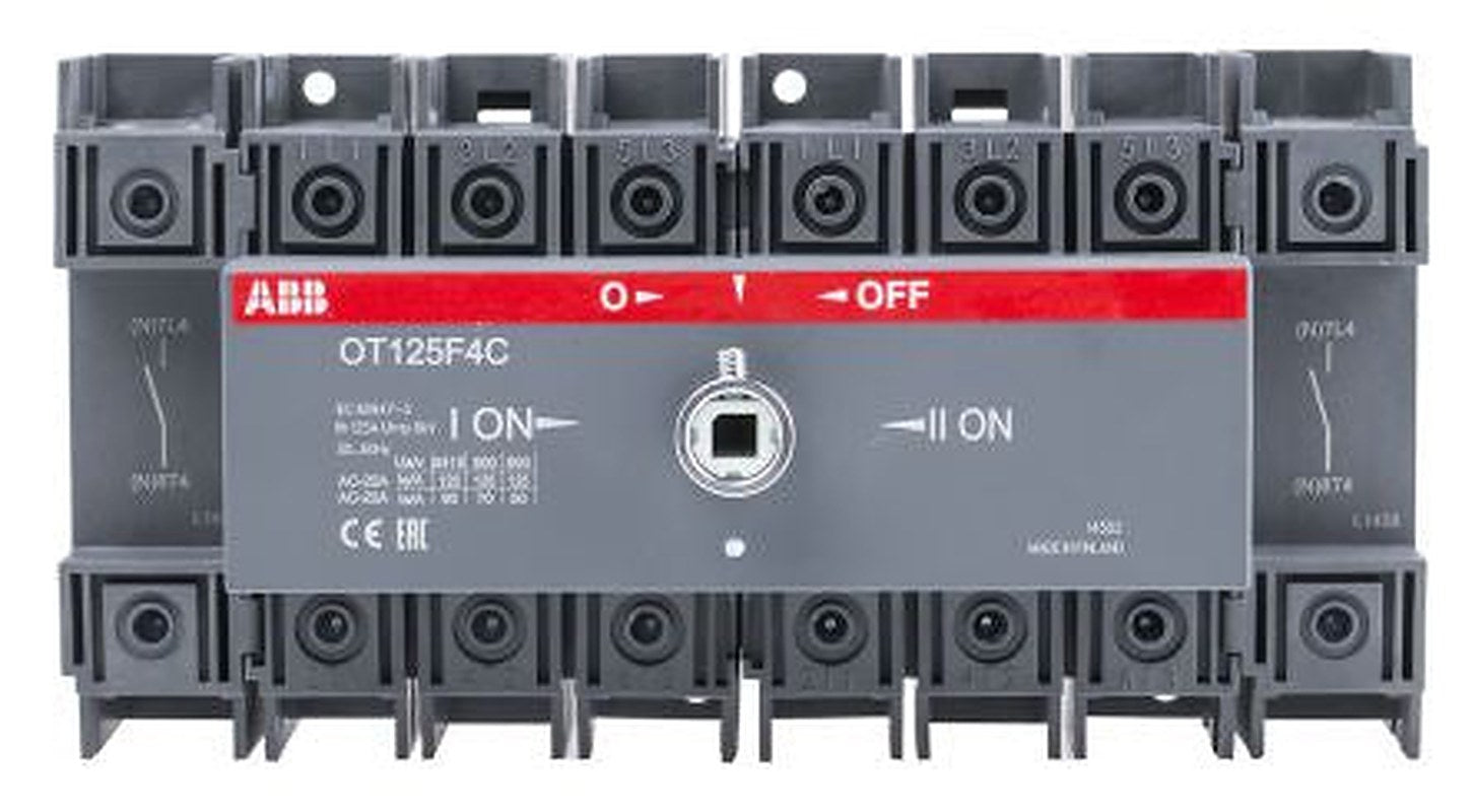 ABB 4-Pole DIN Rail Isolator Switch -, IP20, 125A, 45 kW