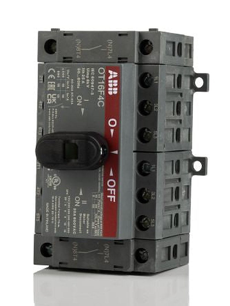 ABB 4-Pole DIN Rail Non-Fused Isolator Switch -, IP20, 16A, 7.5 kW